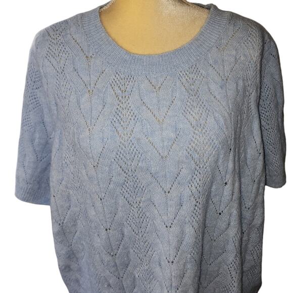 Croft & Barrow Short Sleeve Pointelle Sweater Plus Size 3X - Picture 3 of 8